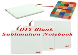 Blank Sublimation Notebook A4A5A6 Sublimation Puleather Cover 소프트 표면 노트북 전송 인쇄 블랭크 소모품 DIY7610064