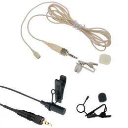 Microfones Pro omnidirectional kondensor Lavalier Lapel Microphone för Sony UWP UTX D11 D21 B2 B40 V1 Beige Black 2 Color Option