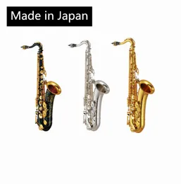 Tillverkad i Japan 875 Tenor Flat B Saxophone Gold Lacquer Saxophone Tenor Falling E Sax Silver Keys Tenor Saxphone Package Mail7554499