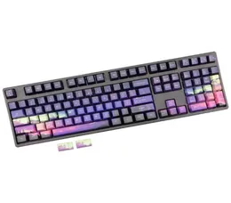 110 Keys OEM PBT KeyCaps Full Set Mechanical Tangentboard KeyCaps 5 SIDES DYESUBLIMATION PURPLE Dawn Light12029699