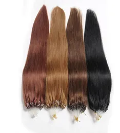 Elibess Hairmicro Loop Ring Hair Extension 1Gstrand 100strands Lot Russian Remy menschliche Haare 4282515