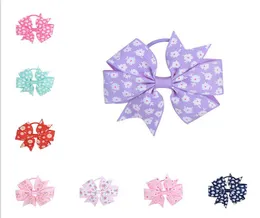 20 colori Women Bownot Scrunchy Hair Band Base Daisy Stampa per capelli Designer Pony Cotail Holder Girls Cash Bands Accessori Gift1465240