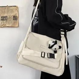 Bag Canvas Arbeit Sattel Damen große Kapazität Schulter japanischer Cartoon weibliche Freizeiteinkäufe