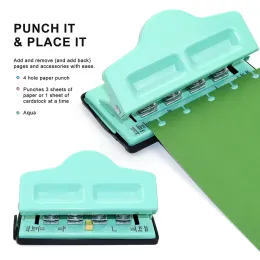 Beads 4hole Creative Mushroom Hole Shape Punch Disc Ring Diy Paper Cutter Ttype Puncher Craft Hine Offices Stationery