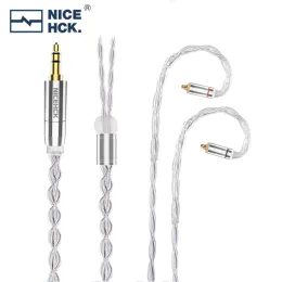 Conectores Nicehck Silverloong Copper Silver Alloy e 7n Silver Plated Occ Mixed Substitua Cabo 3.5/2,5/4,4mm MMCX/0,78/QDC 2pin para S8 X7