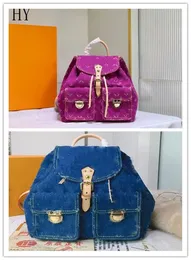 Дизайнерский роскошный M44460 Sac A Dos PM Backpack Denim Canvas Bag