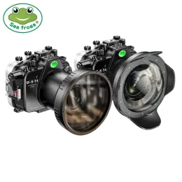 Kameralar Seafrogs fujifilm için çanta xt4 fuji xt4 kamera çanta kasası kapak 130ft/40m su geçirmez kutu su altı muhafaza kamera dalış çantası