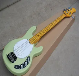 Fabrik Custom 4 Strings Green Body Electric Bass Gitarre mit gelbem Neckchrome Hardware White Pickguardmaple Fingerboard - 3849830