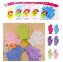 Отшелушивающая душевая перчатка для душевой ванны для очистки отшелушивающих перчаток перчатки пять пальцев скруббер губки Gloves G0018134433