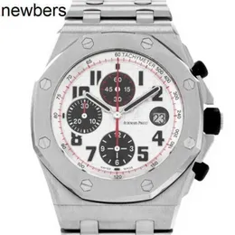 Luksusowy APS Factory Audemapigue Watch Swiss Ruch Airbnb Offshore 26170st OO.1000st.01 White Dial Chronograph80f8