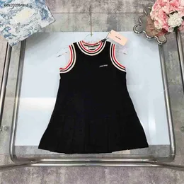 2023 embroidery polo Dress high end fashion children sports dresses girls short sleeves dress kids cotton big skirt designer girls pleated skirts