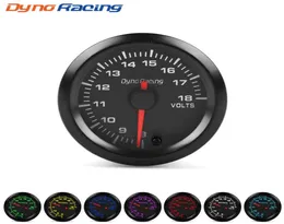 Dynoracing 2quot 52mm 7 Färger LED -bil Auto Voltmeter 818 Volt Gauge High Speed ​​Stepper Motorspänningsmätare Bilmätare BX1014929504876