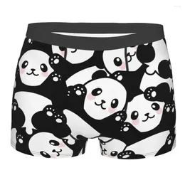 Underpants Männer süße Panda-Cartoon Unterwäsche Schöne Tier Humor Boxer Shorts Höschen männlich mit mittlerer Taille S-XXL