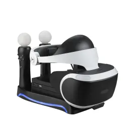 شواحن لـ Sony PlayStation PS4 VR شحن Dock 2nd 4in1 حامل قاعدة متعددة الوظائف لـ PS3 Move PS4 Handle Console Charger