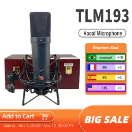 Microfones TLM193 Studio Microphone, TLM103 TLM49 BCM104 Toppkondensorinspelning Mikrofone, högkvalitativ superkardioidmikrofon, med logotyp