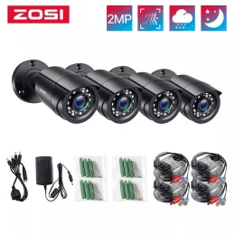 Kits Zosi 4st/Lot 1080p HDTVI CCTV Säkerhetskamera, 80ft nattvision, utomhus om säker övervakningskamerapaket