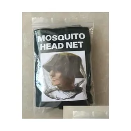 屋外の帽子anti-Mosquito Cap Travel Cam Hedging Lightweight Midge Mosquito Insect Hat Bug Mesh Head Net Face Protector Drop Delivery Dhnzy