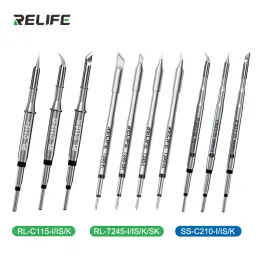 Tips Relife C210 C245 C115 Soldering Iron Tips Lead Free Heating Core Compatible Jbc Sugon Aifen Aixun Soldering Station Handle