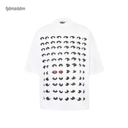 Men's Designer Short Sleeves Beauty Tide Truth Eye Full Print Round Neck Unisex Casual Loose Sleeve T-shirt