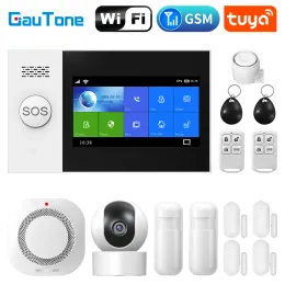 KITS PG107 Sistema di allarme WiFi GSM per supporto per la sicurezza domestica Supporto TUYA APP REMOTE CONTORL con supporto per fotocamera IP Alexa