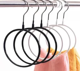 Förvaring rack metall silkes halsdukhängare rund ring arrangör toroidal cirkel plagg bälte slips handduk kläder hylla hållare zz