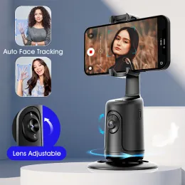 Microfones Auto Face Rastrear Câmera Estabilizadora Gimbal Smart Shooting Holder 360 Rotação Tripé Selfie Stick para gravação de vídeo ao vivo em vlog