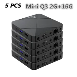 Box 5 PCS LOT Q3 Smart TV Box Android 7.1 2GB 16GB 2.4G WiFi 4K HD Mini TV Box 1GB 8GB USB Video Media Player Set Top Box