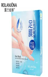 Rolanjona Feet Maske Maske Fußmilch und Bambusessig -Peeling Tending Masken Make -up Beauty -Werkzeuge Schiff 10 Packs1383754