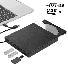 プレーヤーUSB 3.0外部DVDライターレコーダーバーナーポータブルVCD CD ROMプレーヤーMACデスクトップラップトップPC用外部光学ドライブ