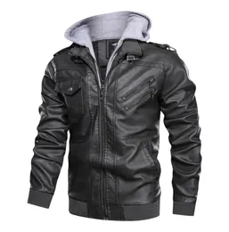 2020 New Men039S Leather Jackets Discal Ducture Puroctible Jacket Ricer Coats Leather Coats Multipouch Bomber Jacket3616350