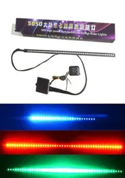 カースタイリング防水48 LED RGBフラッシュカーストロボライダー雰囲気装飾ネオンランプキットライトストリップリモコン6195302