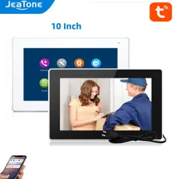 Intercom JeaTone WIFI Video Intercom For Home 10Inch Full Touch Screen Monitor Tuya Wireless Intercom System Support Multiple Languages