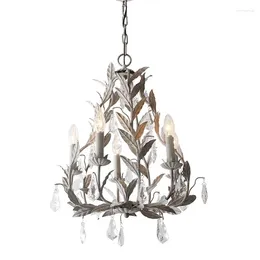 Люстры винтажный металл с K9 Crystal Luster Classic Country Style Antique Drop Lighting для коридора коридора коридора