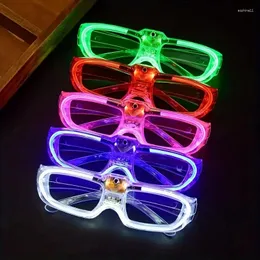 Dekoracja imprezy 5pcs LED okulary nocne zapasy oświetlenia świeci na walentynki rok urodzinowy