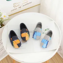 Slipper Autumn Winter Boys Cotton Fabric Home Shoes Children Söta dinosaurie Golv tofflor Kids Anti-halk Sockskor Inomhus varma tofflor 2448