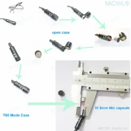 Аксессуары MPC Lavalier Hearset Microfhone Case для отворотной микрофон Diy Capsule 4 мм 6 мм 12 мм