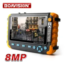 8MP 4K CCTV Güvenlik Kamera Test Cihazı 5 inç TFT LCD Monitör 4'ü 1 TVI AHD CVI Analog Güvenlik Cam Test Cihazı Video Ses Testi