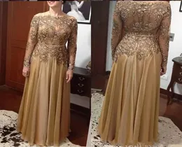 Stili in pizzo nigeriano oro a linea in pizzo tallone della sposa abiti da sposa più size abiti da ballo a maniche lunghe a maniche lunghe serali d4049545