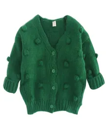 13 Jahre alte Baby Girl Pullover Kind 17 Winter Ball in Hand Down Cardigan Pullover Strickjacke für Mädchen Mädchen Strickjangel 4607475