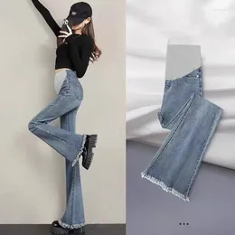 Jeans womans fashion molla e autunno pantaloni microflasi in alto in giro donna regolabile a tutta lunghezza donna di maternità