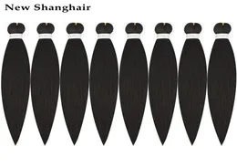 Nowy Shanghair 26 -calowy łatwy warkocz włosy syntetyczne wyplatanie włosów przedłużanie włosów 90GPCS Pre EZ EZ Warkocze Włosy 9095822
