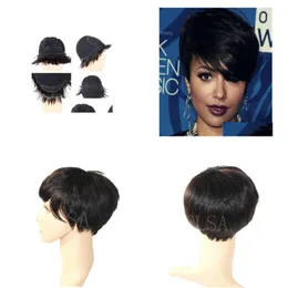 Human Hair Capless Wigs Pixie Cut Wig Virgin Indian Hine Made Short Bob None Lace Front For African American Women8141881 Drop Deliver Otyg4