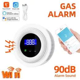 Detector Tuya WiFi gas leak detector leakage of LPG gas sensor alarm sound and 433 MHZ remote control intelligent household security prot