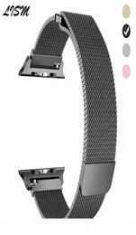 Apple Watch Bantları için Milanese Döngüsü 42mm 38mm 44mm Manyetik Toka Paslanmaz Çelik Band Strap Series 4 3 2 14546361