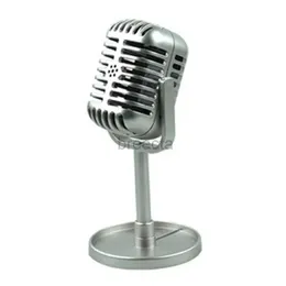 Mikrofone Simulation Classic Retro Dynamic Vocal Microfon Vintage Style Mic Universal Stand für Live Performanc Karaoke Studio Aufnahme 240408