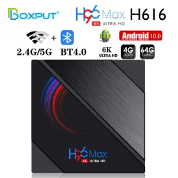 Caixa de TV da caixa Android 10 4G 64GB 6K Android TV Box H96 Max H616 Smart TV Box Lemfo 2.4g 5.8g WiFi Set Set Top Box H96Max