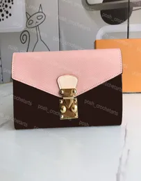 Carteira de designer com fechamento de trava Women039s Wallet vem com embalagem de caixa de couro genuíno interior women039s carteira com b4125574