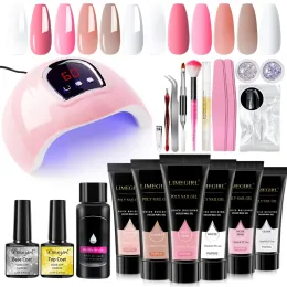 Kits Limegirl Acryl Manicure Kit UV LED Light Semipermanent Gel Lack Kit Gel -Verlängerung Nagel Kit Trockner Soak Manicure Tool Kit Kit