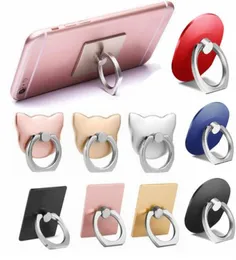 7 designs Custom logo Universal Cell Phone Finger Ring Holder 360 Degree Mobile Phone Grip Stand Metal Lazy Buckle Bracket with go2207844