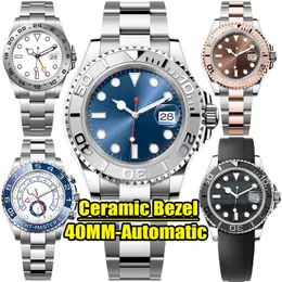 Mens Watch Designer Watches High Quality 40mm Ceramic Bezel Automatisk mekanisk rörelse 904L Full rostfritt stål Rummiband Lysande 30m vattentät safir